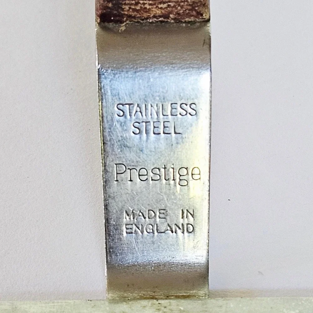 Vintage Prestige Spatula Stainless Steel Wood Handle Made in England Farmhouse